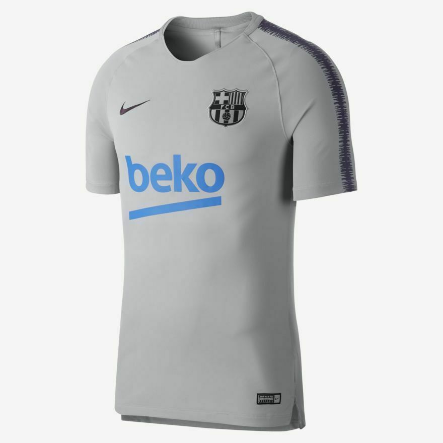 Nike FC Men's Grey Barcelona Breathe Squad Men's Football