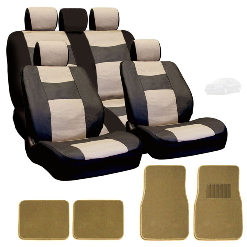 For Kia New Semi Custom Leatherette Seat Covers Split Seat Mats Set Bt 