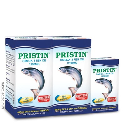 PRISTIN Omega 3 Fish Oil 1200mg 330s (2 x 150s + 30s) Xpedite Ship