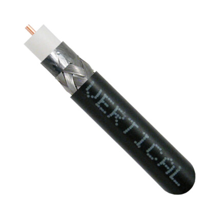 75ft RG-11 RG11 BLACK COAX COAXIAL CABLE WIRE CATV ANTENNA SAT 75' NEW