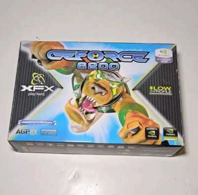 XFX NVIDIA Geforce 6200 256MB GDDR2 AGP 8X Video Card PV-T44A-WANG VF.7 low prof