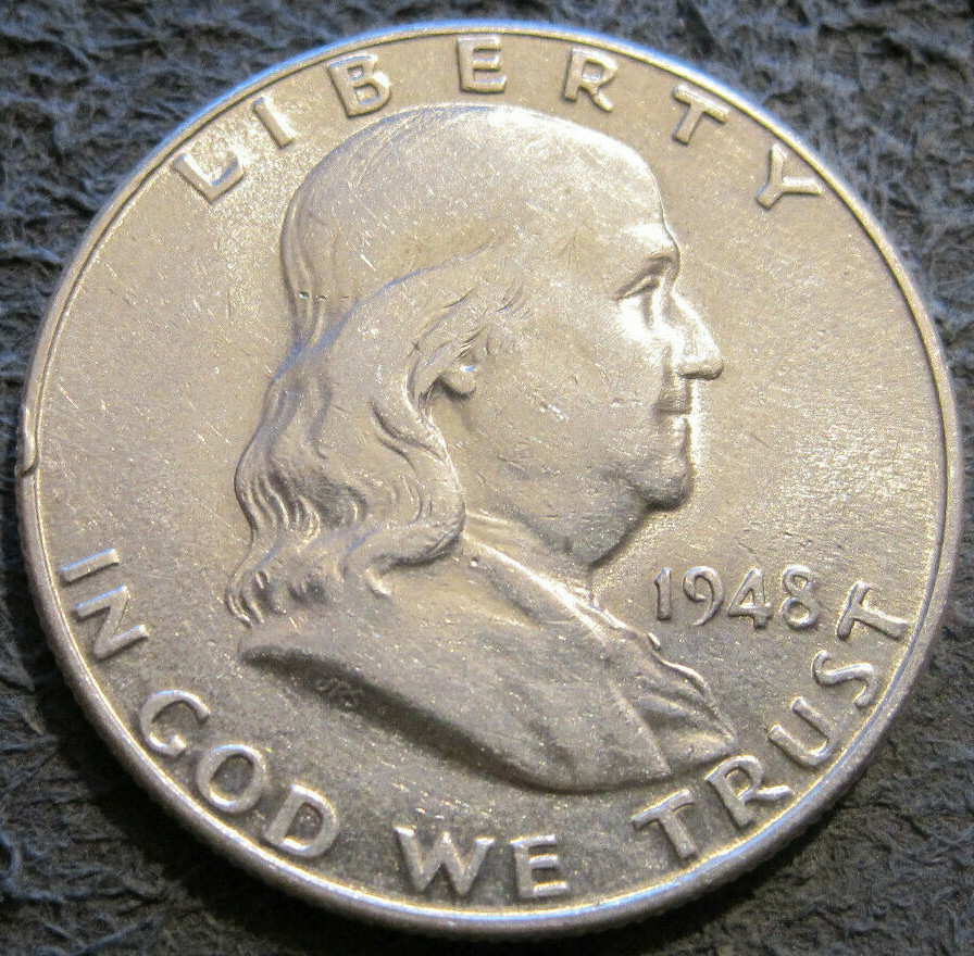 AS SHOWN - 1948 D FRANKLIN HALF DOLLAR // 90% SILVER // MC 507