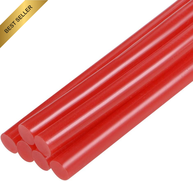 Mini Hot Glue Sticks for Glue Gun 0.27-Inch X 4-Inch Red 6Pcs