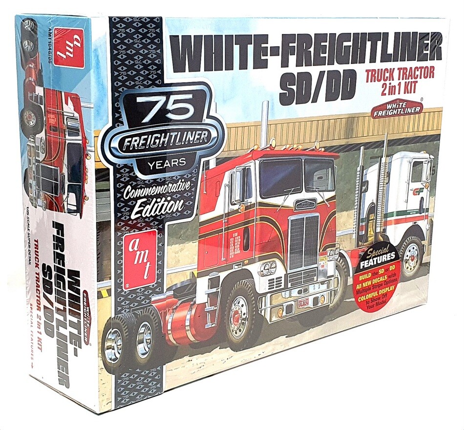 amt 1/25 デストロイヤー2 AMT 1/25 Scale 2 In 1 Kit AMT1046/06 - White Freightliner SD