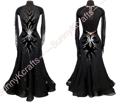 SunnyK Waltz Tango st Dance Dress  Salsa Costume Stardard Ballroom Competition