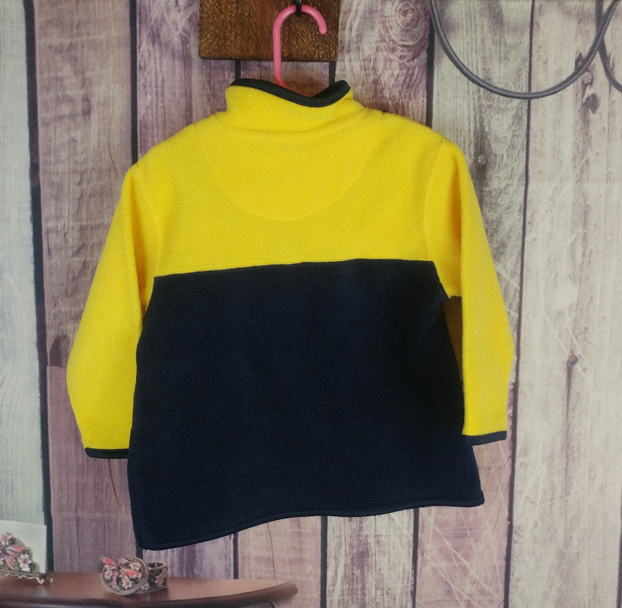 boys size 2T greendog blue yellow 1/2 zip fleece pullover S34