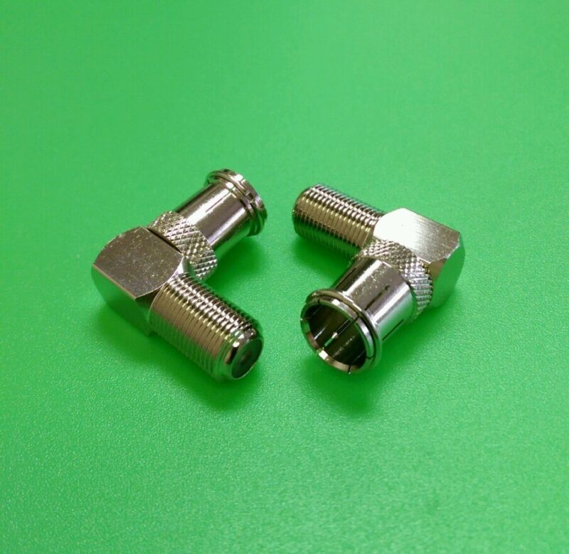 (1 Pc) Right Angle Quick Push On F Male To F Female Connector 