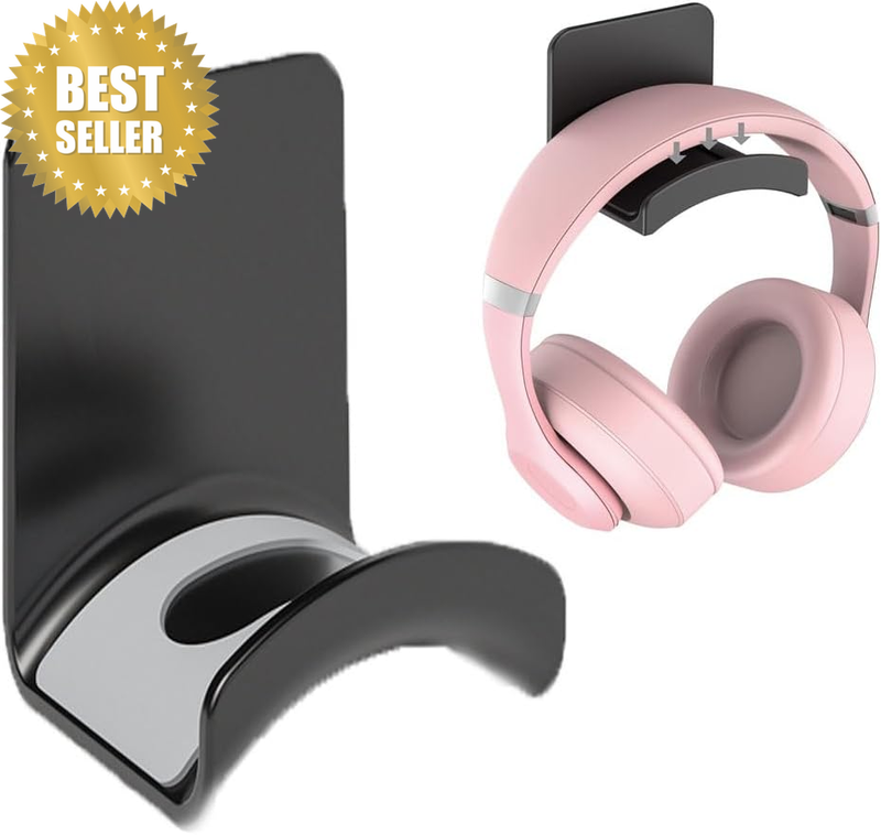 1Pcs Headphone Stand Headset Holder - Adhesive Gaming Earphones Hanger, Hook Mou