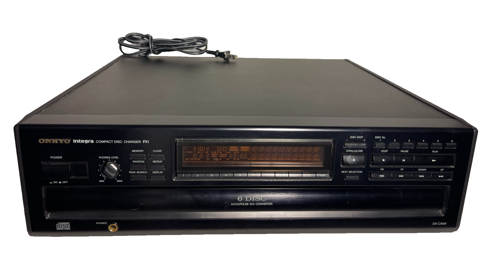 Onkyo Integra R1 DX-C606 6 Disc CD Changer Player - Read Onkyo Integra R1 DX-C606 6 Disc CD Changer Player - Read