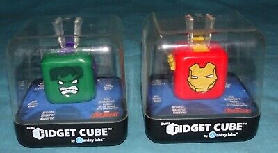 LOT OF 2 = Zuru Fidget Cube by Antsy Labs Marvel IRON MAN & HULK