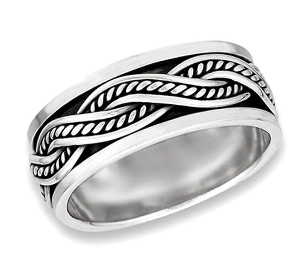 VVV☆[SILVER 925] LARGE RIBBON RING Silver 925] Large Ribbon Silver Ring - VVV | 60% - Asian
