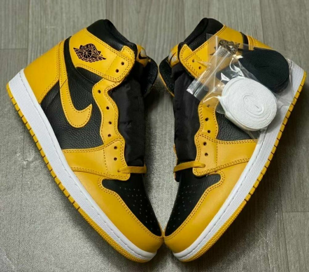 シューズ(男性用) NIKE Air Jordan 1 RETRO HIGH OG Pollen New Nike Jordan 1 Retro High OG Pollen Shoes - Black/ Yellow