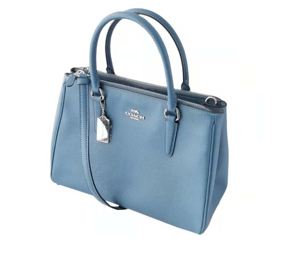 Coach Denim Blue Surrey Small Leather Cross Body Bag | eBay