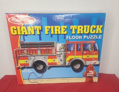 Melissa & Doug Giant Floor Puzzle Fire Truck 24 Jumbo pieces 4 feet 