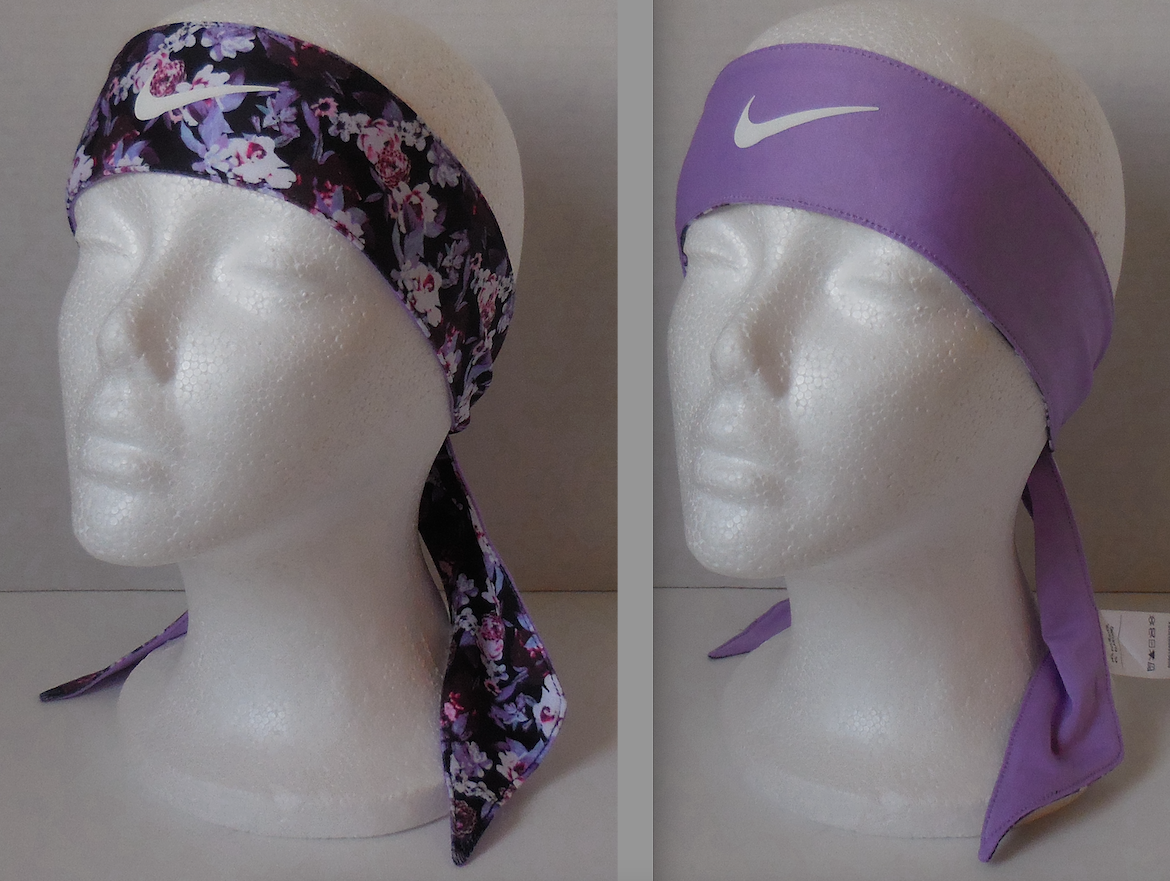 Nike Dri-Fit Head Tie Reversible Printed Youth Black/Violet Star/White