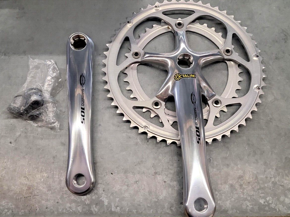 Shimano 105 Octalink Crankset -39/53 FC5502 - Silver | eBay Shimano 105 Octalink Crankset -39/53 FC5502 - Silver | eBay