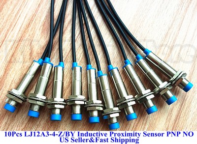 10 PCS New LJ12A3-4-Z/BY Inductive Proximity Sensor Switch PNP DC6-36V US