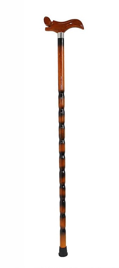 Bastone Da Passeggio Per Anziani Disabili Legno Marrone lunghezza 90cm dfh