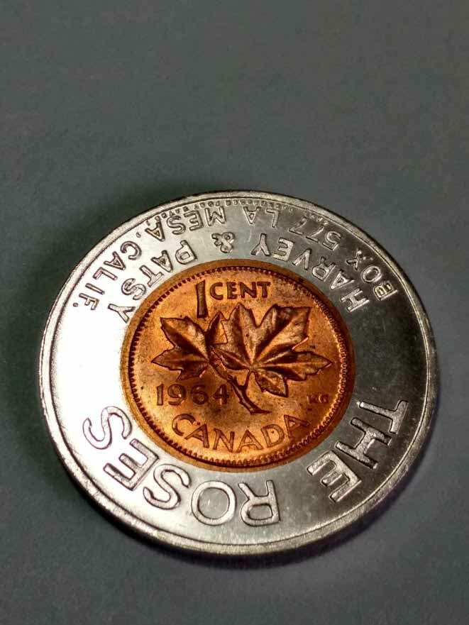 THE ROSES - Harvey & Patsy - 1964 Canadian Penny 
