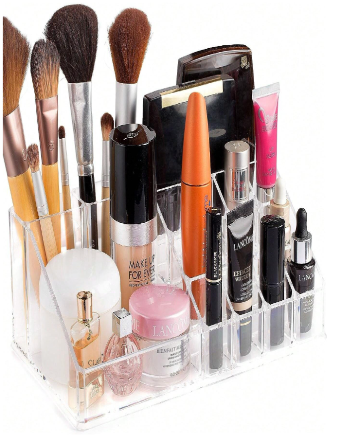 2pc Acrylic Cosmetic Makeup Organizer & Jewelry Drawer Storage Box Display Case