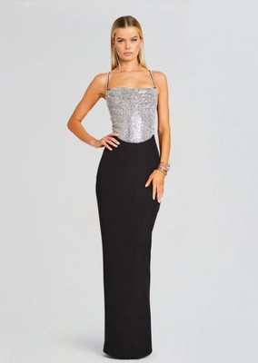 Женское платье Jazlyn в стиле ретро, Лиф украшен пайетками, Черный, Средний размер