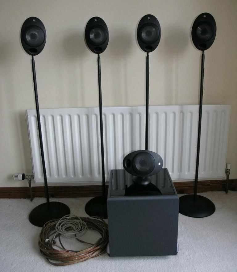 KEF 5.1 System. KHT2005 Egg Speakers + Subwoofer + Stands + Cables in