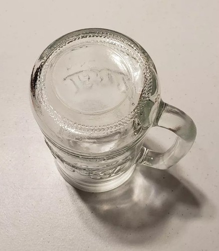 Bud King of Beers Clear Glass Stein Tankard Mug Glass #1280