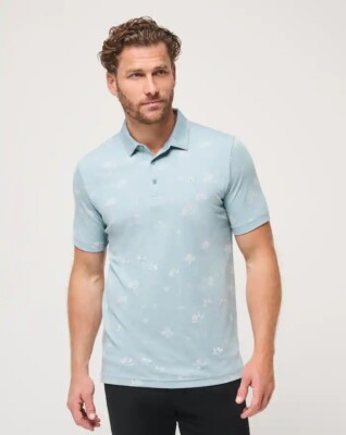 NWT Travis Mathew GOOD TIME FEELING golf polo shirt LARGE travismathew Brand New