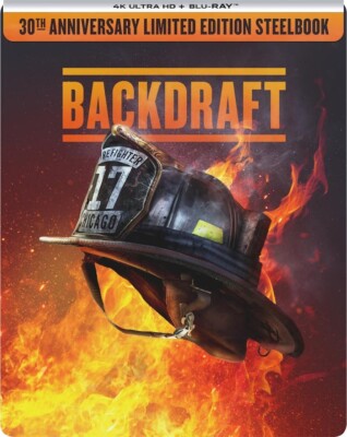BACKDRAFT 30TH ANNIVERSARY LIMITED EDITION STEELBOOK 4K ULTRA HD + BLU-RAY NEW!