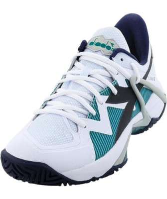 Diadora Men's B.Icon 2 All Ground Tennis Shoe - Black/White/Corsair Blue - 13.5
