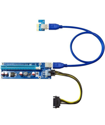 PCIe Riser Card Latest Adapter 6 Pin 1x For Mining GPU Riser Adapter Flexibility