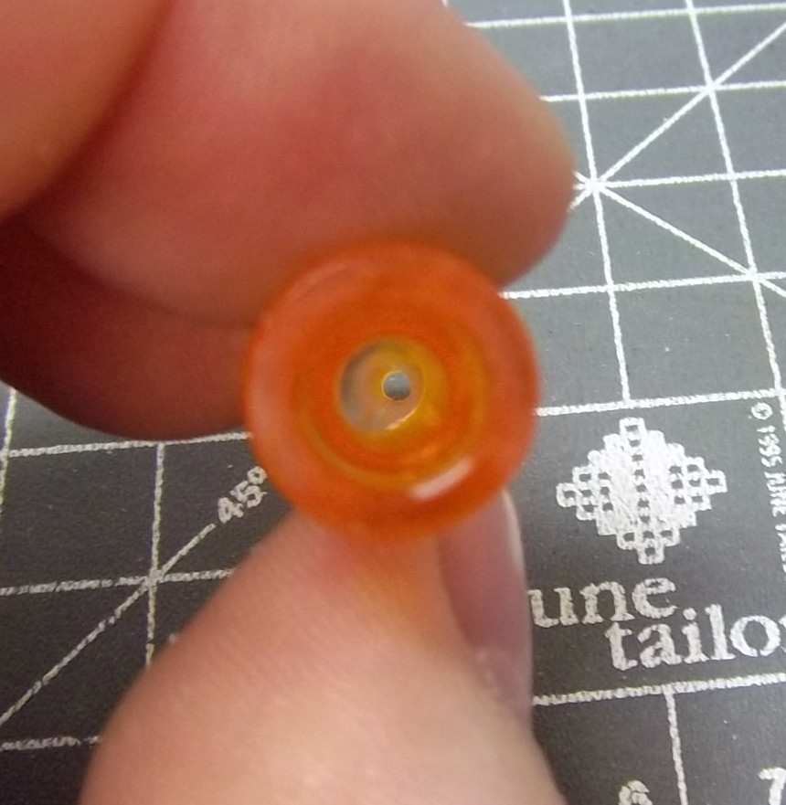 Vintage 1940-50s amber color hard plastic cigarette holder, new & unused