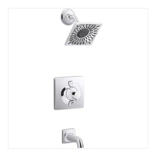 Contemporary Single-Handle 1-Spray Tub and Shower Faucet in Polished Chrome