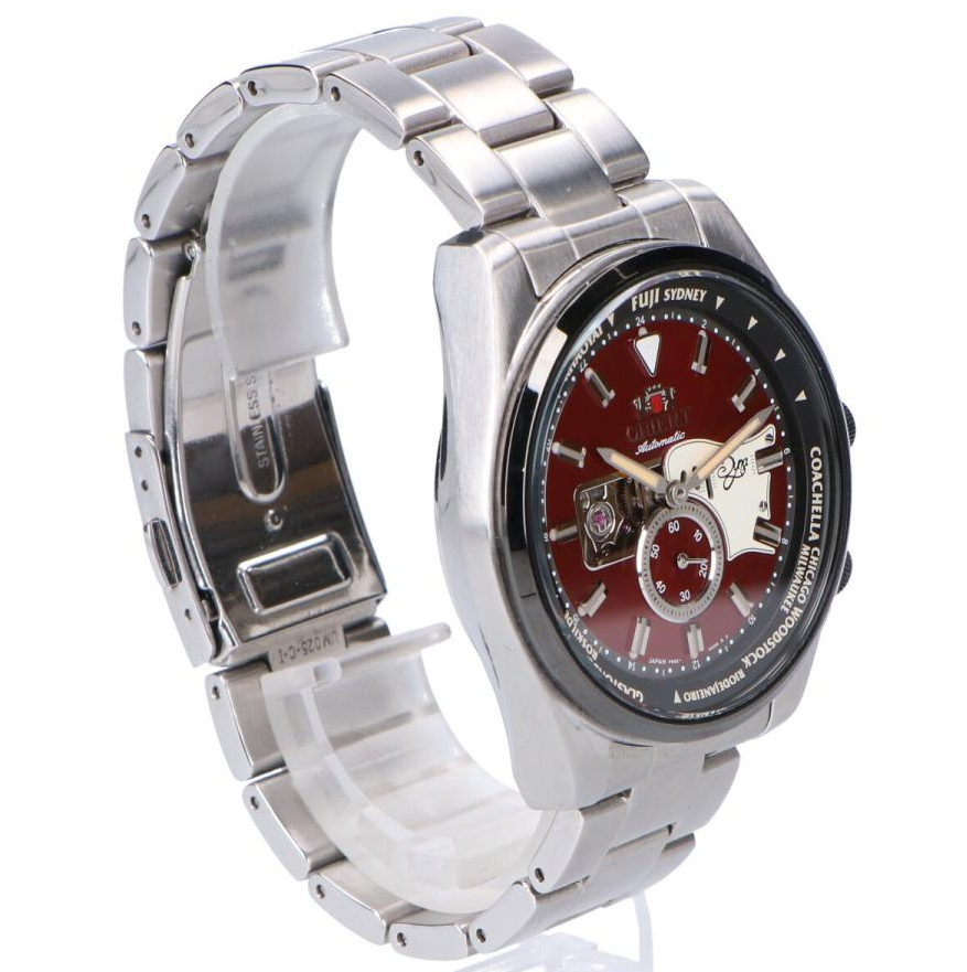 Pre-owned Orient Retro Future Guitar Limited Edition Red Dial Men's Watch Rn-ar0302r