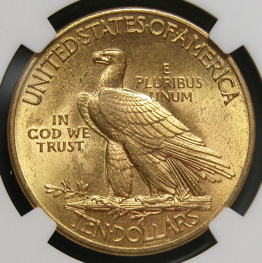 1915 $10 Gold Indian Eagle NGC MS-62