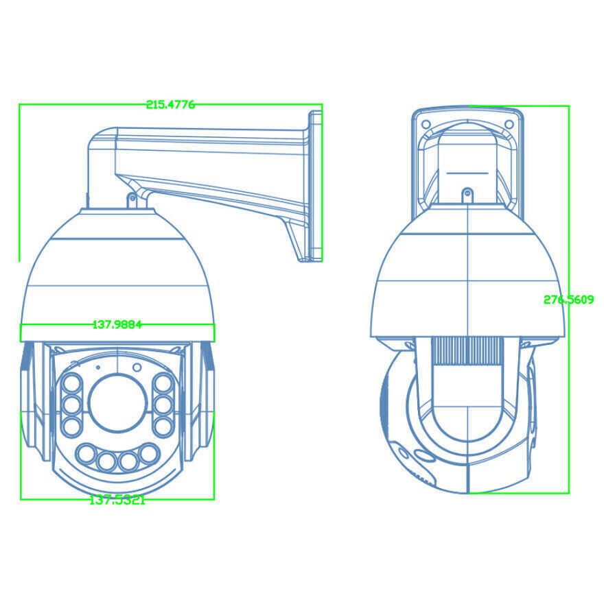 8MP 4K 300x Zoom security camera with outdoor wired 360 &deg; for home monitoring