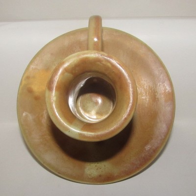 McCoy Pottery Chamberstick Finger Candleholder Candle Holder Mt Clemens Era