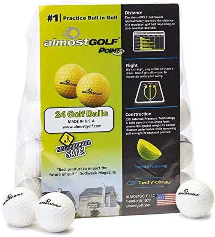 S - Limited Flight Practice Golf Balls - (24 Pack) -  Golf Balls Foam G