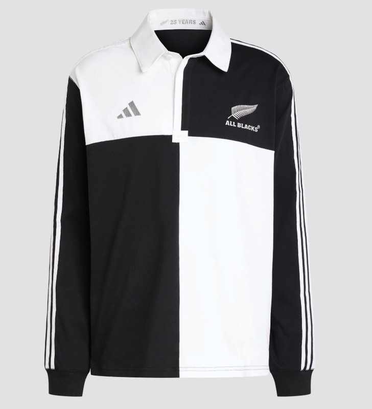Adidas New Zealand All Blacks Rugby Culture Polo Longsleeve IZ0288