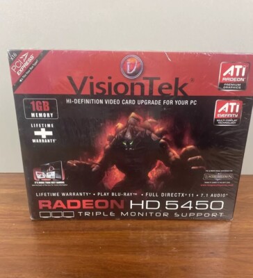 Visiontek Radeon HD 5450 1GB DDR3 PCIe 2.1 x16 Graphic Card New Sealed