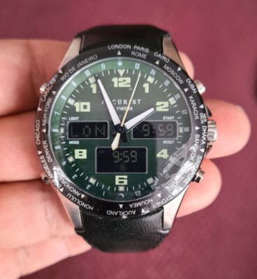 Accurist - 7314 - Men's   Racing Green Analogue/ Digital  Watch