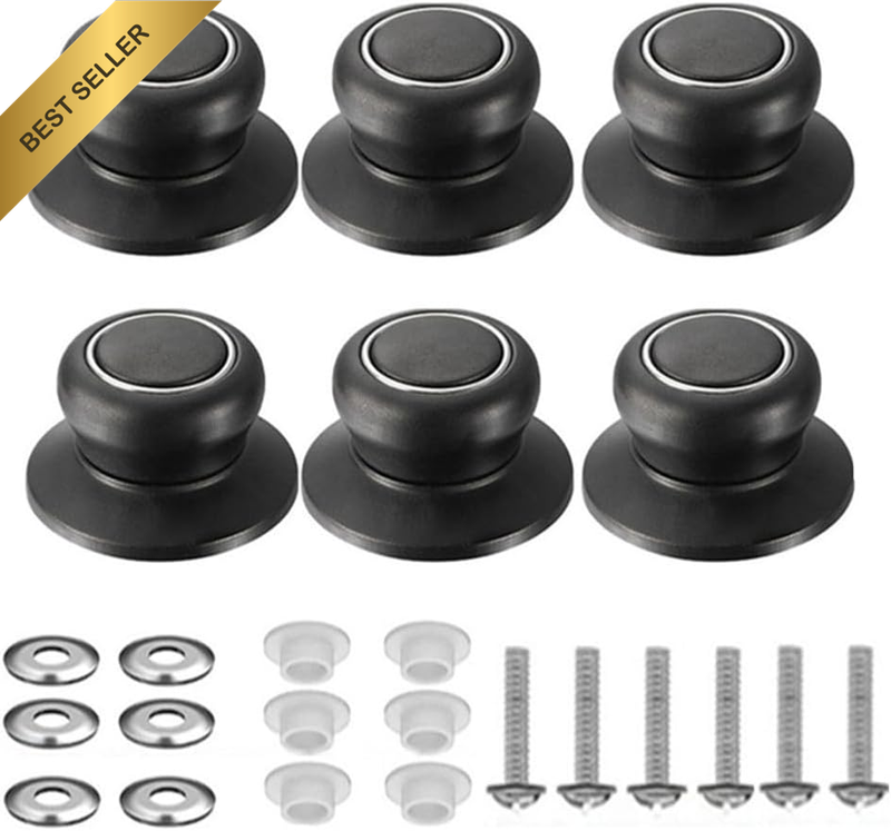 Universal Pot Lid Handles,6Pcs Pot Lid Knobs, Bakelite Kitchen Cookware Universa