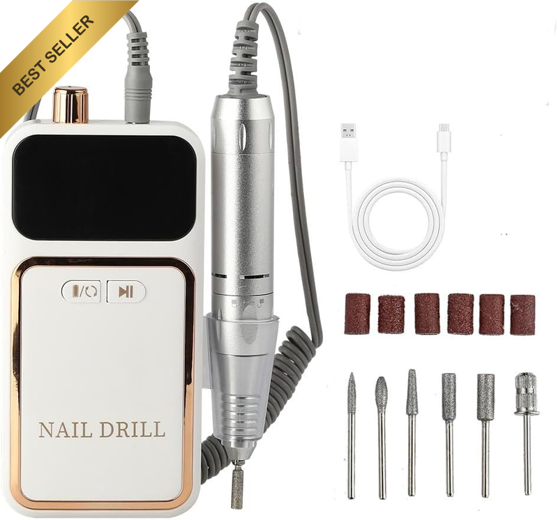 45000RPM Portable Electric Nail Drill Rechargeable Wireless Manicure Tool