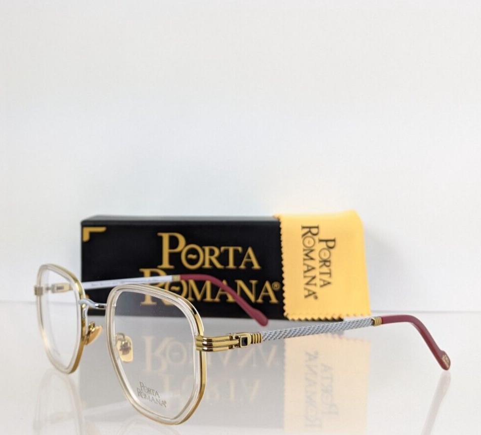 Pre-owned Porta Romana Authentic  Eyeglasses Mod 1262 Col 100 Gold Plated Vintage Frame In Clear