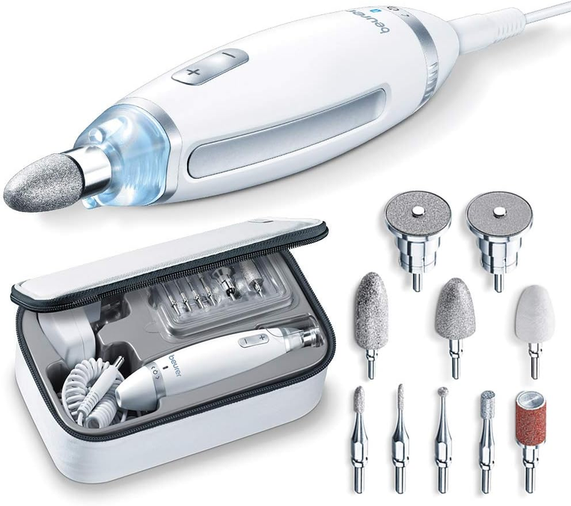 MP62 Electric Nail Drill, Manicure and Pedicure Set, 10 High-Quality Attachments