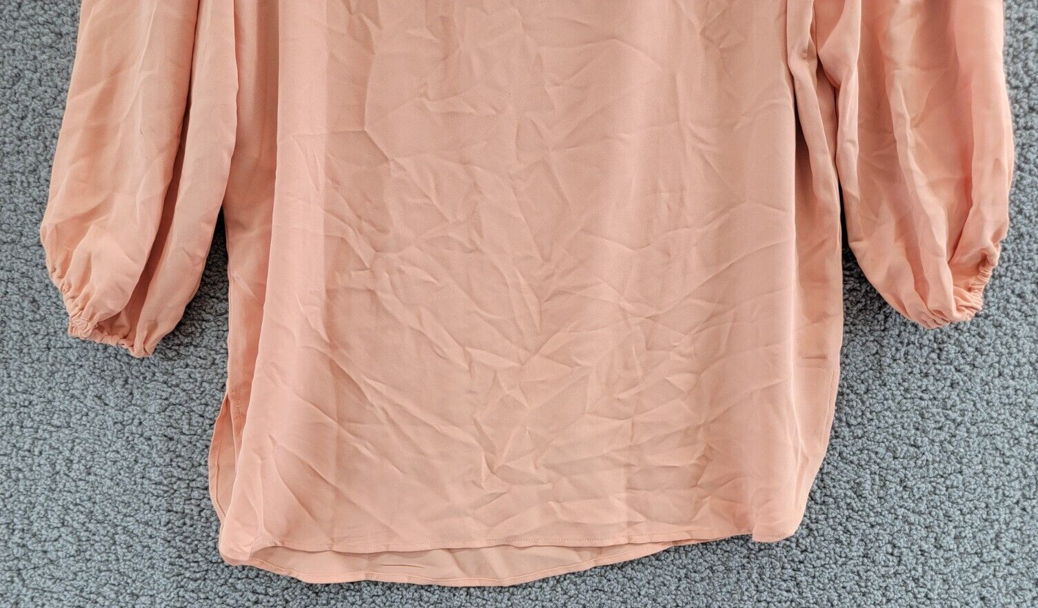 Anne Klein Women's 3/4-Sleeve Popover Blouse Women's M Warm Sand Split Neck - Picture 12 of 16