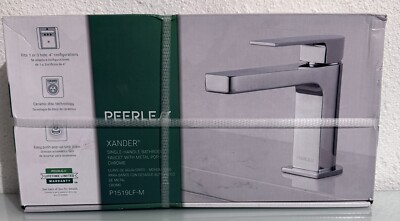 New Peerless Xander Single Handle Bathroom Metal P/U in Chrome p1519lf-m