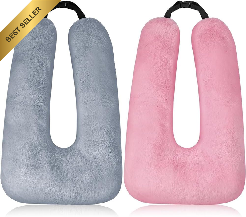 2 Pcs Car Travel Pillow for the Back Seat, U-Shaped Travel Cushion