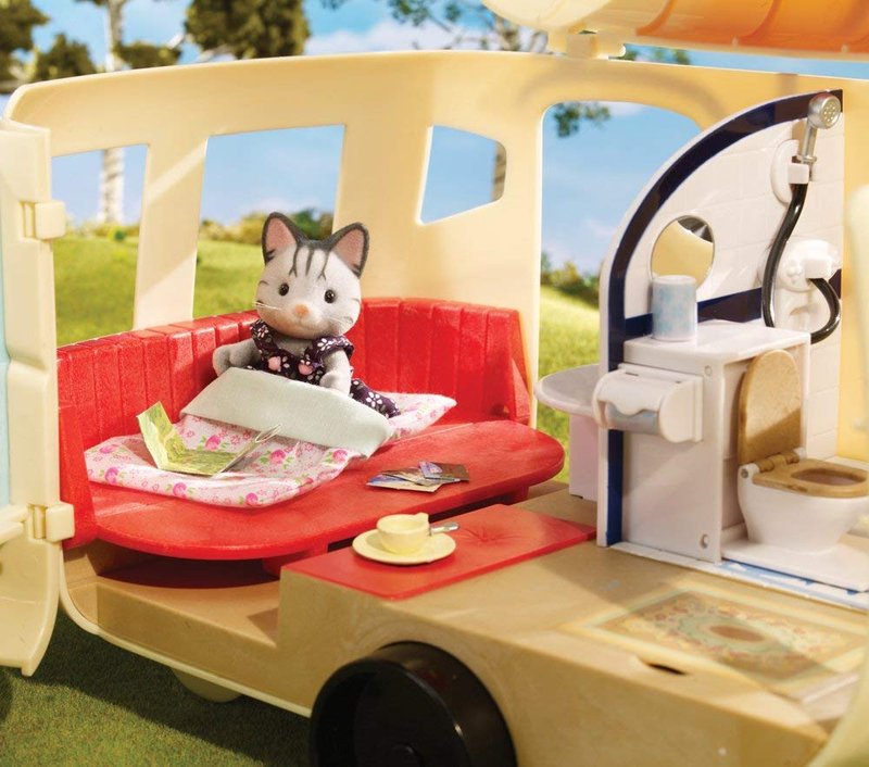 Doll House Accessories Calico Critters Caravan Family Camper 1:24 scale Toys