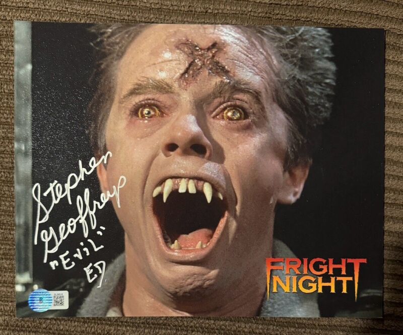 Stephen Geoffreys Signed 8x10 Photo Evil Ed Fright Night Beckett Autograph